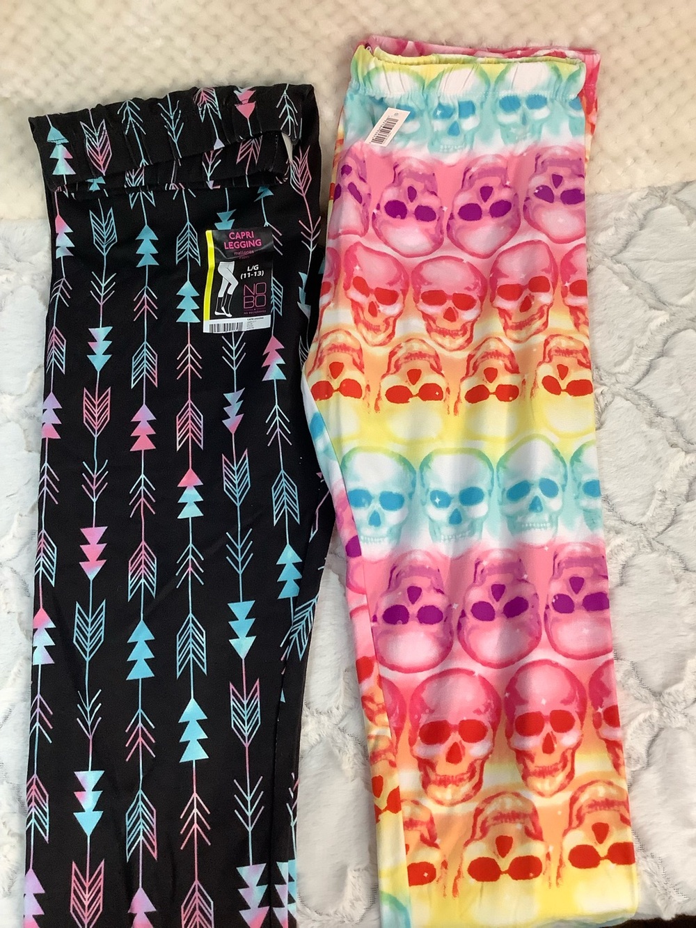 No Boundaries Capri Leggings Bundle NWT Size L 11-13 Skull Arrow